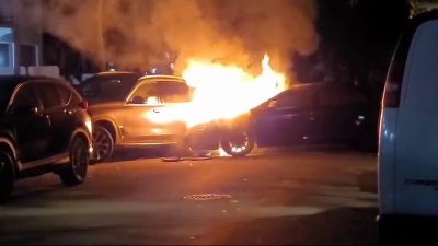 Aftermath of fiery hit-and-run crash in Miami