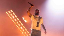 Rapper Post Malone performs onstage during day 2 of Rolling Loud 2024