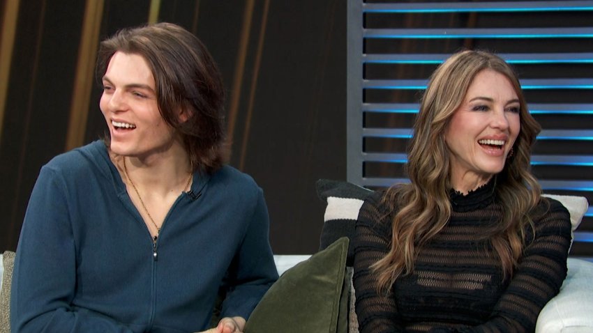 Elizabeth Hurley and look-alike son Damian talk striking family resemblance