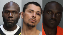 Booking photos of Kenneth Alexander Walker Jr., Robert DeArmas and Livingstone Martin