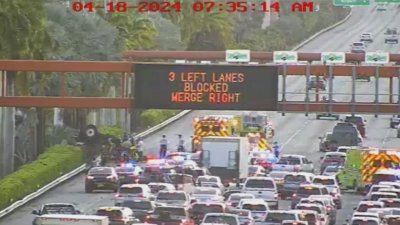 Rollover crash on Don Shula Expressway