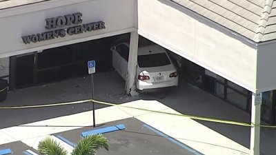 Car crashes into business at shopping center in North Lauderdale