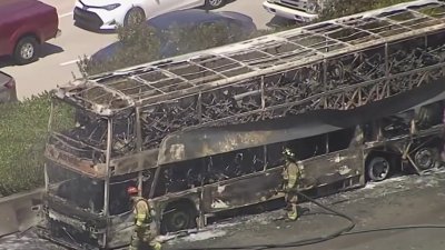 Neighbor describes fire when tour bus went up in flames on I-595