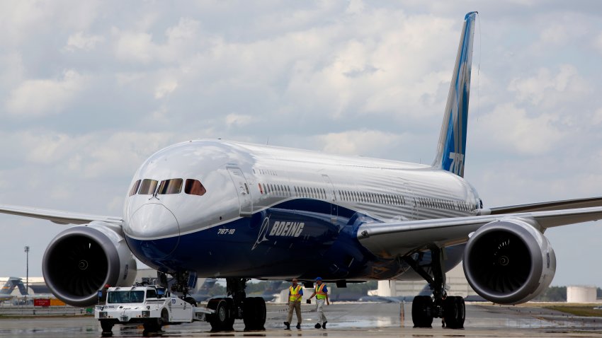 FILE – Boeing employees walk the new Boeing 787-10 Dreamliner down towards the delivery ramp area at the company’s facility after conducting its first test flight at Charleston International Airport, Friday, March 31, 2017, in North Charleston, S.C. A Senate subcommittee has opened an investigation into the safety of Boeing jetliners, intensifying safety concerns about the company’s aircraft. The panel has summoned Boeing’s CEO, Dave Calhoun, to a hearing next week where a company engineer, Sam Salehpour, is expected to detail safety concerns about the manufacture and assembly of Boeing’s 787 Dreamliner.