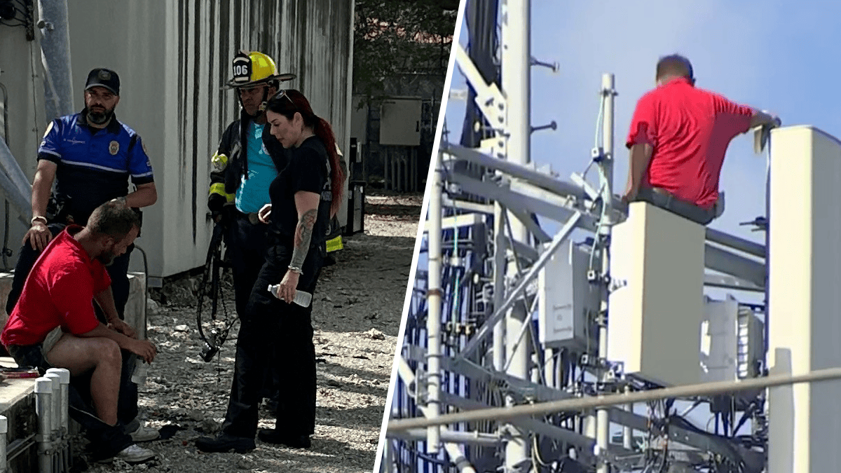 Man arrested after climbing 150-foot Miami cell tower, causing up to ...