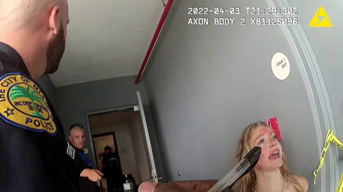 Courtney Clenney Bodycam shows OnlyFans model covered in blood after