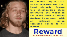 The Crime Stoppers flyer for Jacob Zamora