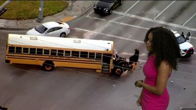 Crash involving school bus in Miami Gardens