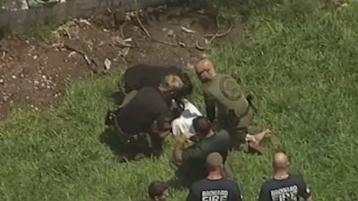 Caught on camera: BSO apprehends suspect in canal in Cooper City