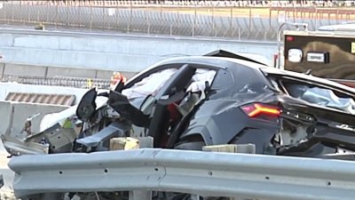 Lamborghini destroyed in crash on I-95 in Broward