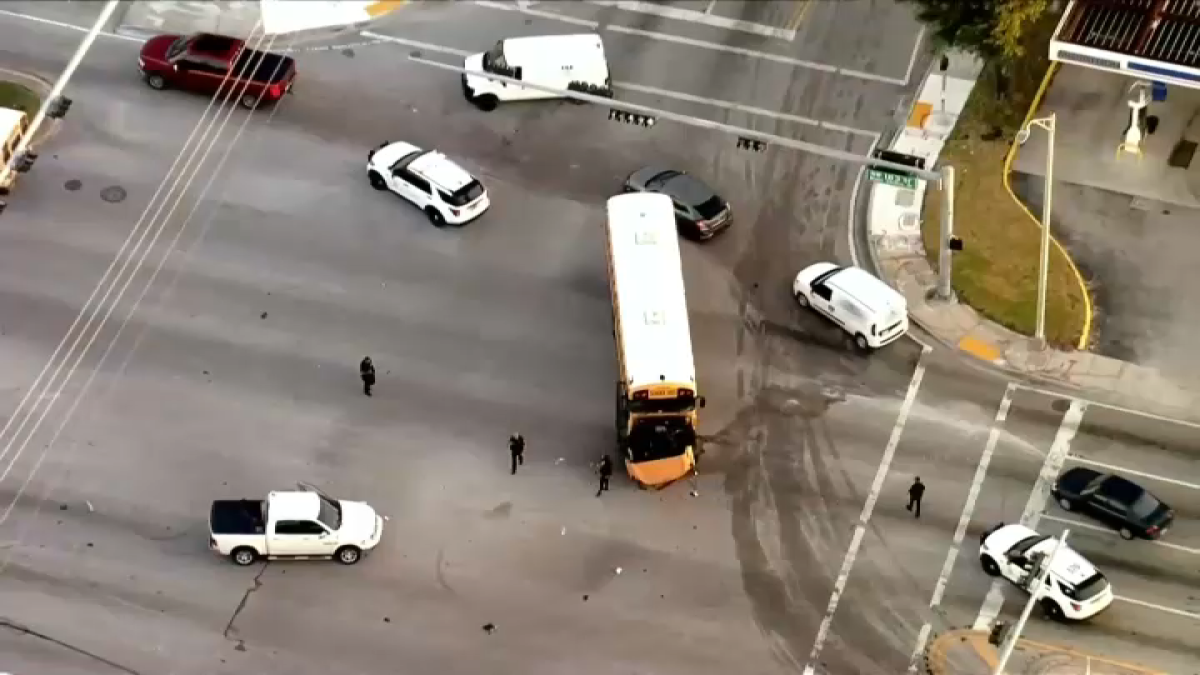Police investigate crash involving school bus in Miami Gardens – NBC Miami