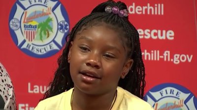 9-year-old who nearly drowned reunites with first responders who saved her life