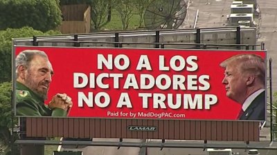 Billboard in Miami-Dade compares Trump to Castro