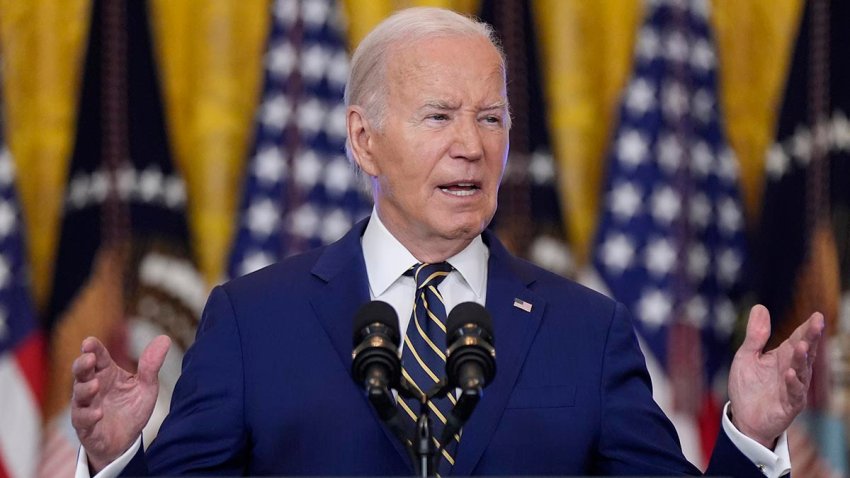 President Joe Biden speaks about an executive order in the East Room at the White House in Washington, Tuesday, June 4, 2024.