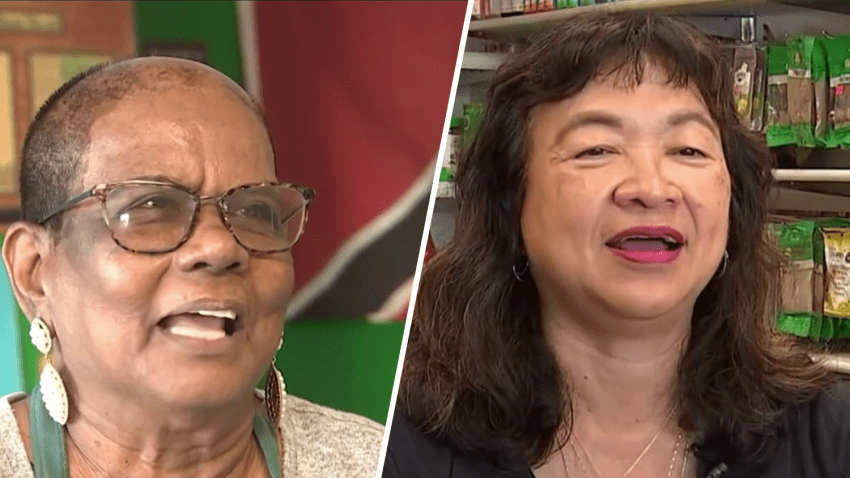 Elsie Gopaul-Chin (left), owner of LC’s Roti Shop in Miami Gardens and restaurant manager Cheryl Chin, of Jamaica Kitchen in Miami.