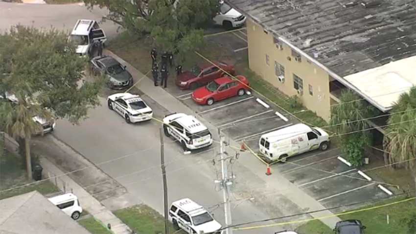 Police respond after two people are found dead at a residence in Fort Lauderdale on July 9, 2024.