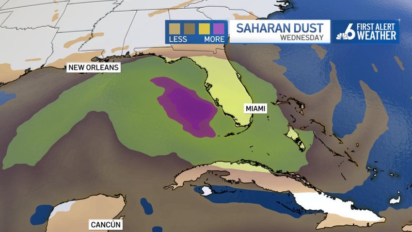 If you look up today, you may notice a little extra gloom to the sky. And while we are tracking some cloud cover, a good portion of the blanket is Saharan Dust.