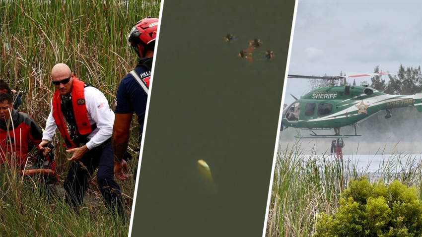 Two men were killed when a small plane crashed into a body of water an an airport in Palm Beach County.