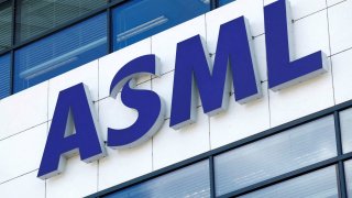 ASML logo is seen at the headquarters in Veldhoven, Netherlands, June 16, 2023.