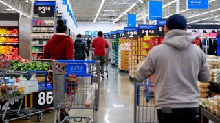 File -Shoppers at a Walmart store in Secaucus, New Jersey, on March 5, 2024.