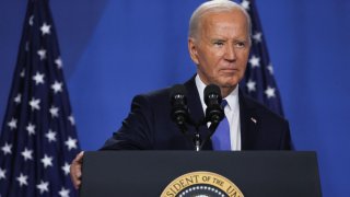 U.S. President Joe Biden attends a press conference during NATO’s 75th anniversary summit, in Washington, U.S., July 11, 2024. 
