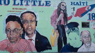 A mural of Viter and Maria Juste in Little Haiti.