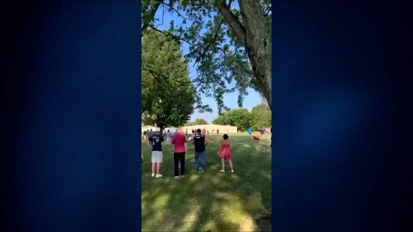 Video shows possible shooter on roof near Trump rally