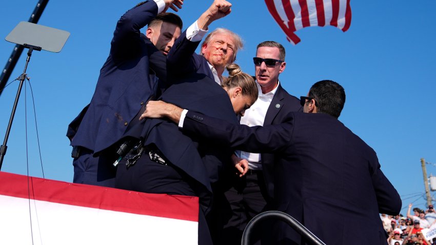 WATCH: Trump rushed off stage at Pennsylvania campaign rally