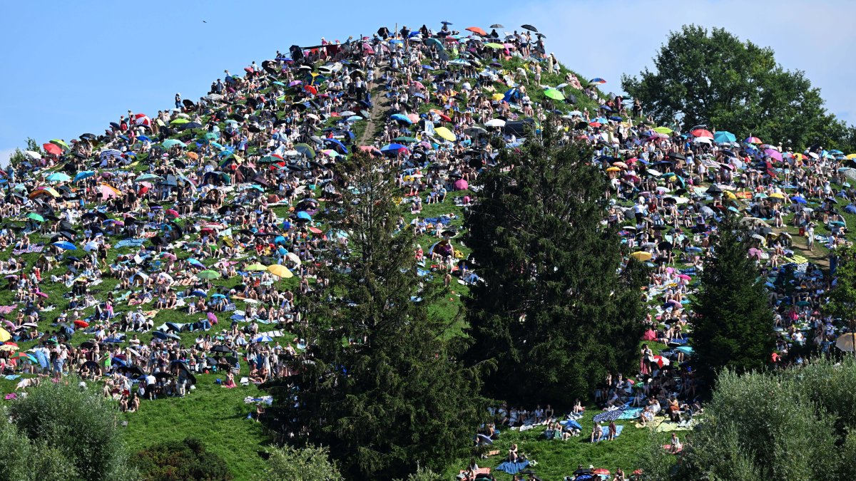 Swifties gathered outside the stadium in Munich to watch the concert