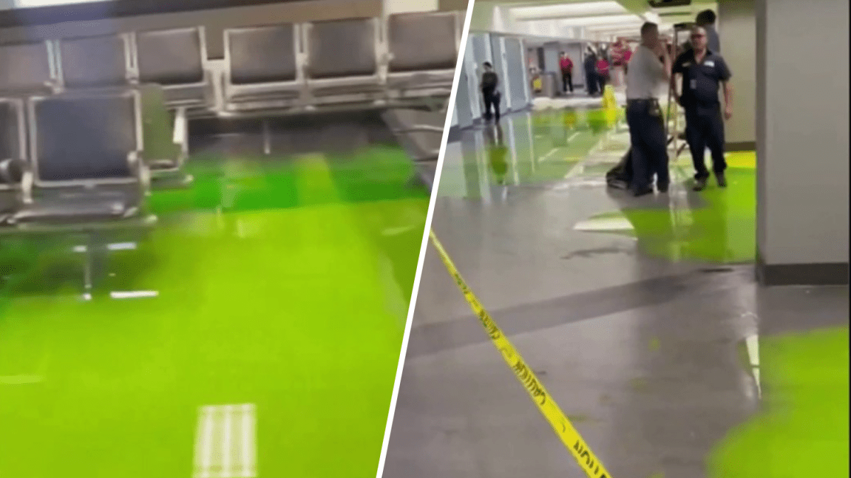 Green fluid at MIA pours onto Concourse G – NBC 6 South Florida