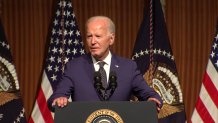 President Joe Biden delivers a keynote speech at the LBJ Library in Austin, Texas, on July 29, 2024, on the 60th anniversary of the landmark Civil Rights Act.