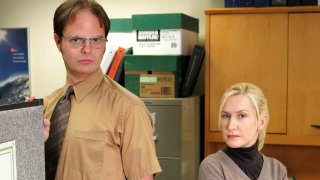 Rainn Wilson and Angela Kinsey