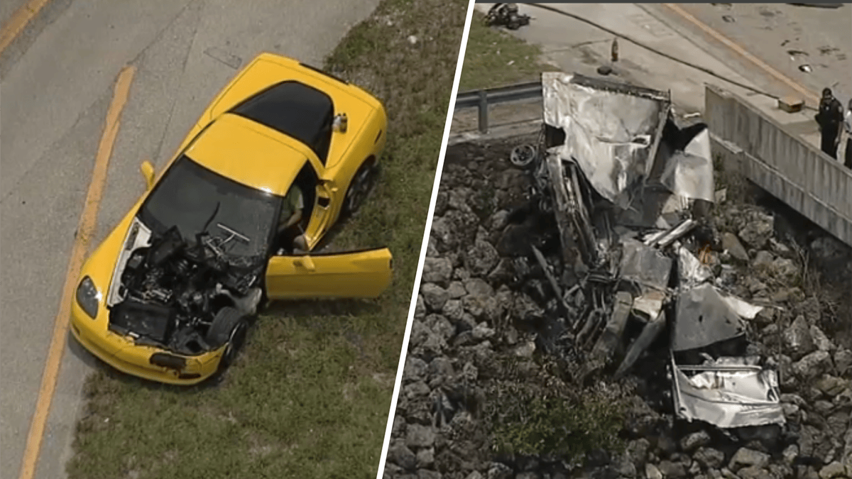 Teen Corvette driver charged in fiery 2023 crash on Alligator Alley ...