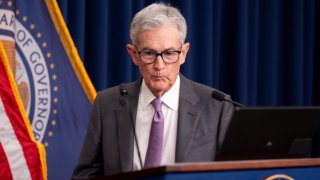 Federal Reserve Chairman Jerome Powell arrives to speak at a news conference following a Federal Open Market Committee meeting at the William McChesney Martin Jr. Federal Reserve Board Building on July 31, 2024 in Washington, DC. 