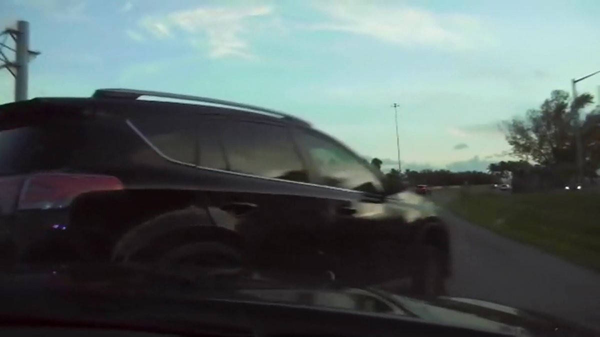 Dashcam video shows FHP stopping suspected carjacker on chase in Miami ...