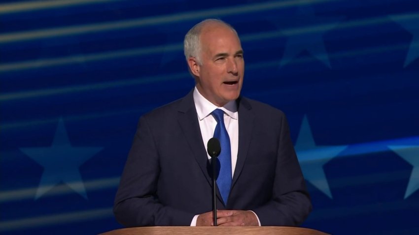 Sen. Bob Casey at the podium