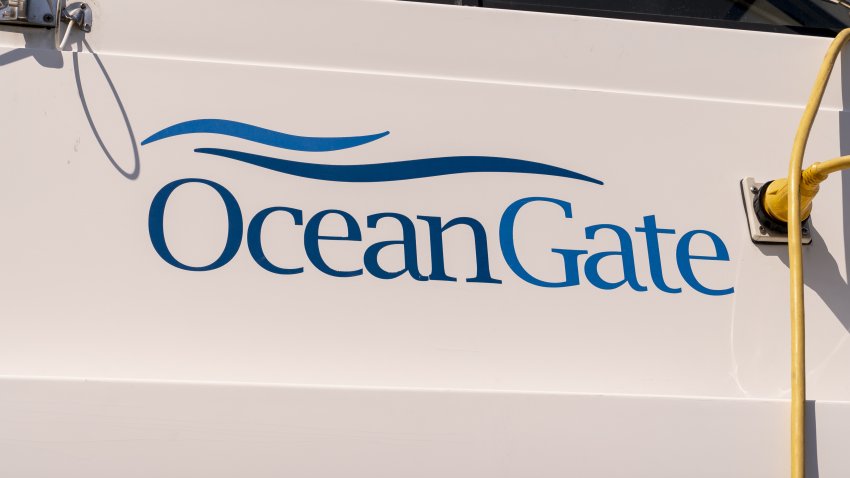 A logo on vessel near the OceanGate Inc. offices in Everett, Washington, US, on Thursday, June 22, 2023.