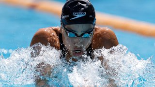 File. Ana Carolina Vieira of Brazil competes in the Women’s 100m Breaststroke heats during Trofeu Brasil 2022 – Day 1 at Maria Lenk Aquatics Centre on April 04, 2022 in Rio de Janeiro, Brazil.