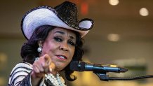 Florida Congresswoman Frederica Wilson speaks to police and youth attending a 5000 Role Models conference at Hard Rock Stadium in Miami Gardens, Florida, on Nov. 1, 2022. (Jose A. Iglesias/Miami Herald/Tribune News Service via Getty Images)