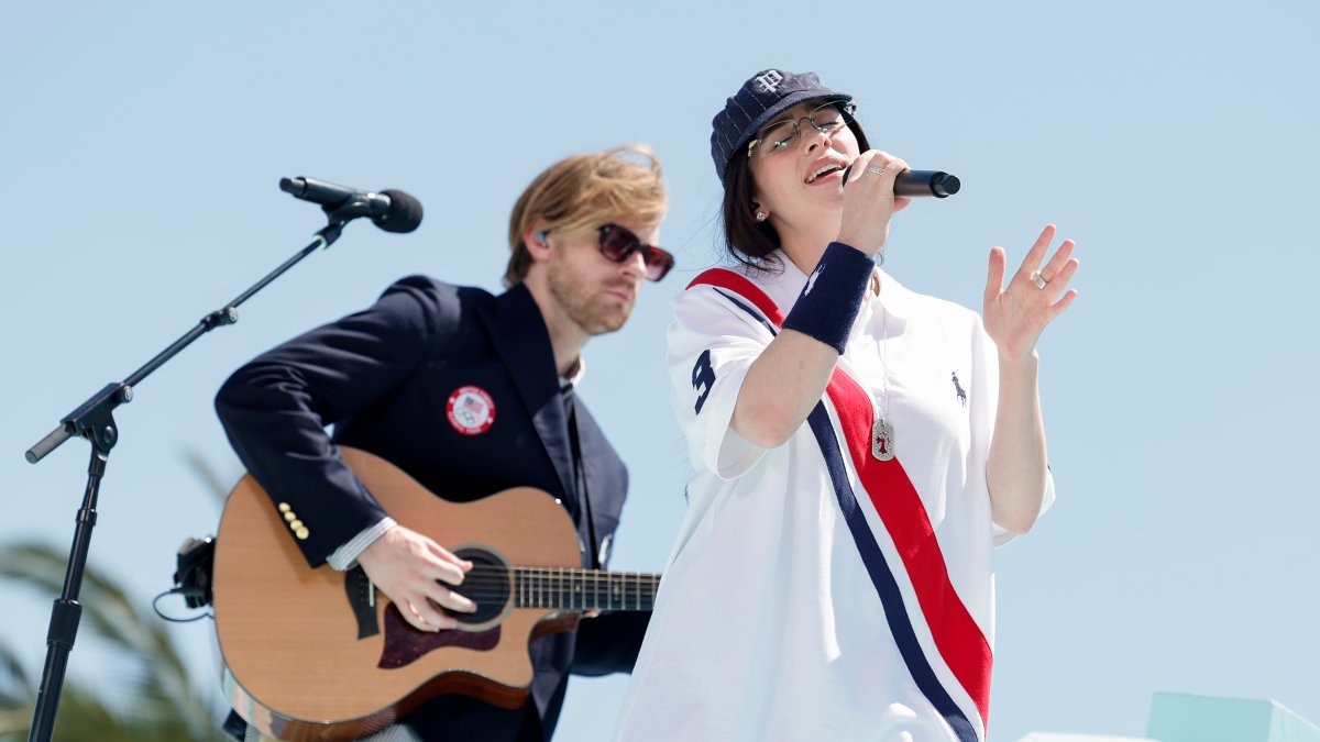 Billie Eilish welcomes the Olympics to LA with beachside performance