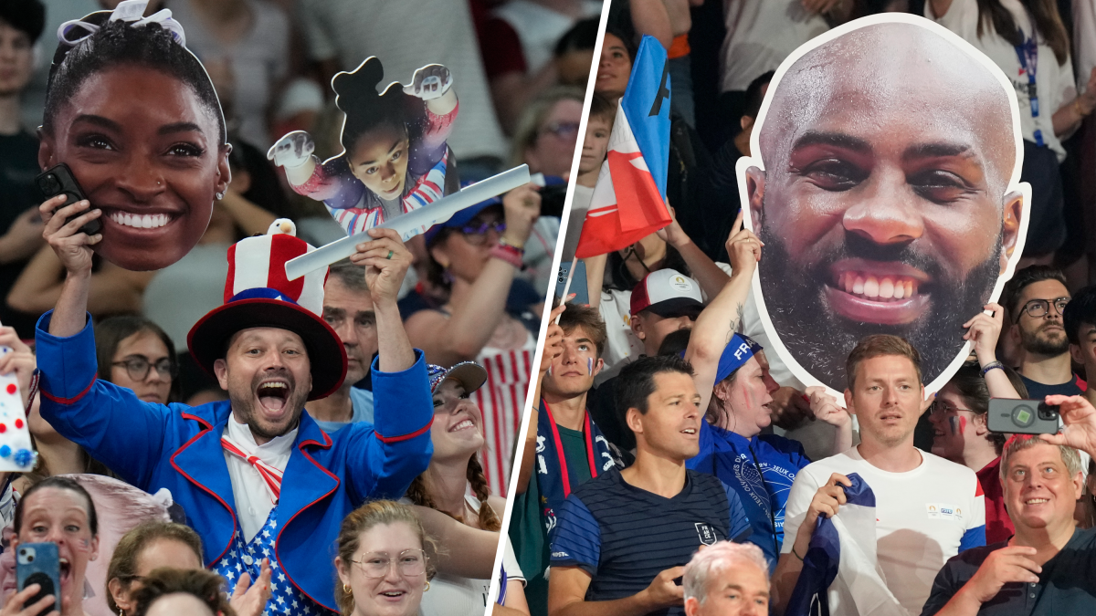 2024 Paris Olympics fans make huge cutouts of athletes’ heads. Take a