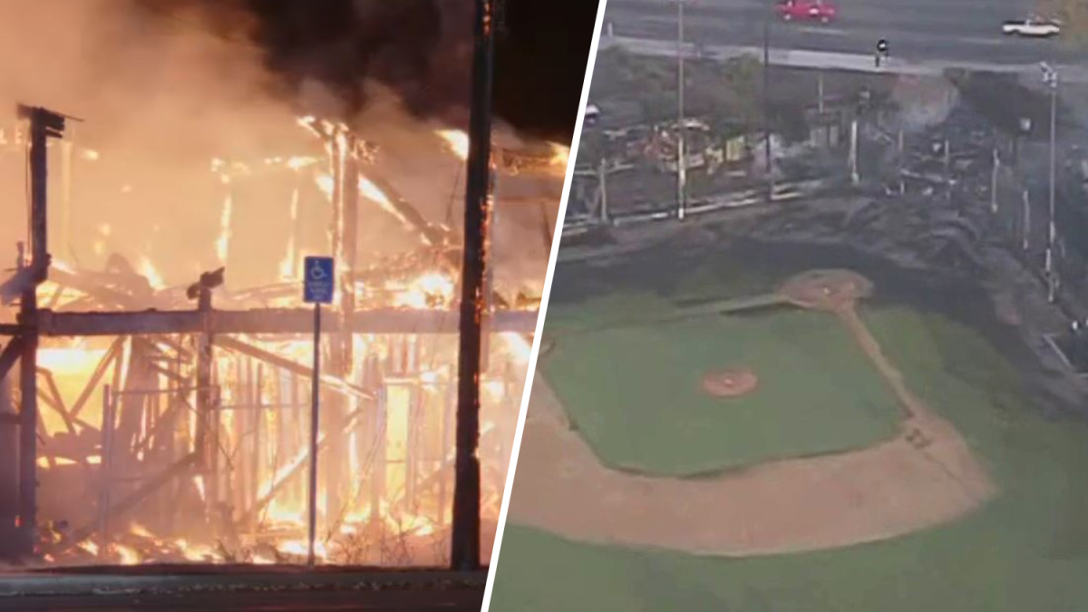 Fire damages historic California baseball stadium featured in ‘A League of Their Own'