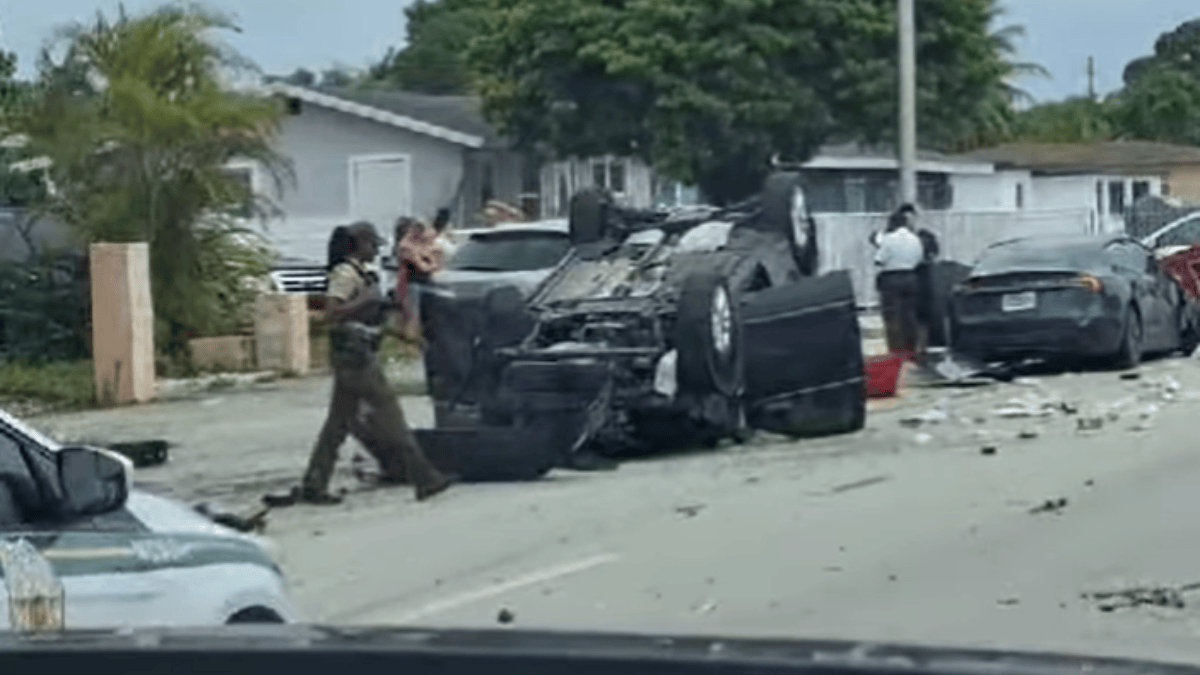 Miami-Dade rollover crash leaves 2 hospitalized – NBC 6 South Florida