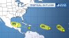 Hurricane Center forecasters monitoring 3 areas in the Atlantic