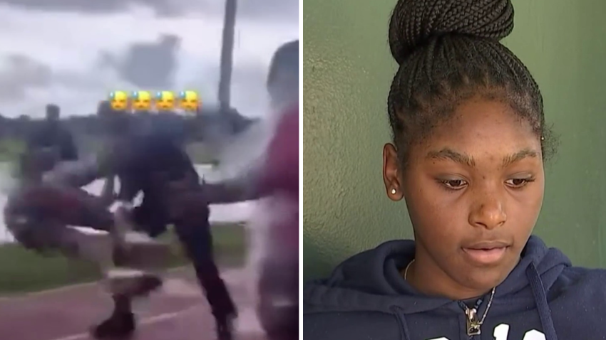 Video shows a Miami-Dade Schools Police officer throwing Ikeria Tate to the ground at Miami Edison High School