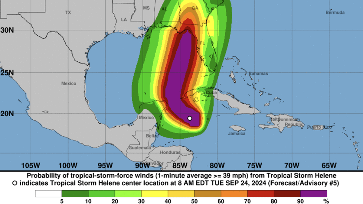 Tropical Storm Helene forms, expected to become hurricane near Florida ...