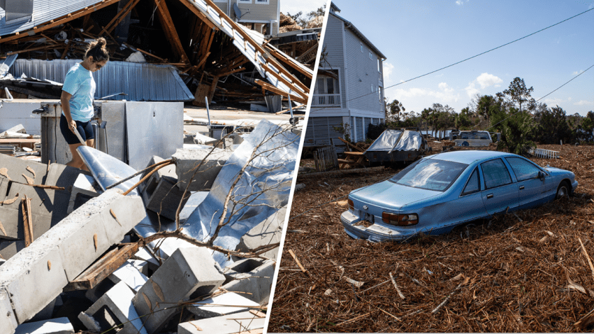 The aftermath of Hurricane Helene in Steinhatchee, Florida.