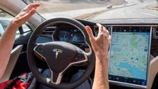 A Tesla Model S car equipped with Autopilot.