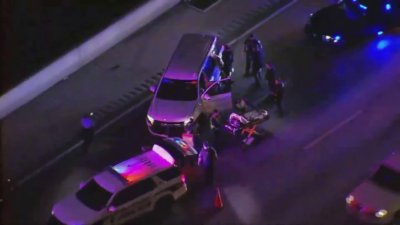 RAW: Fort Lauderdale police officer hurt in crash on I-95