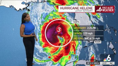 Helene becomes a major Category 3 hurricane on path toward Florida